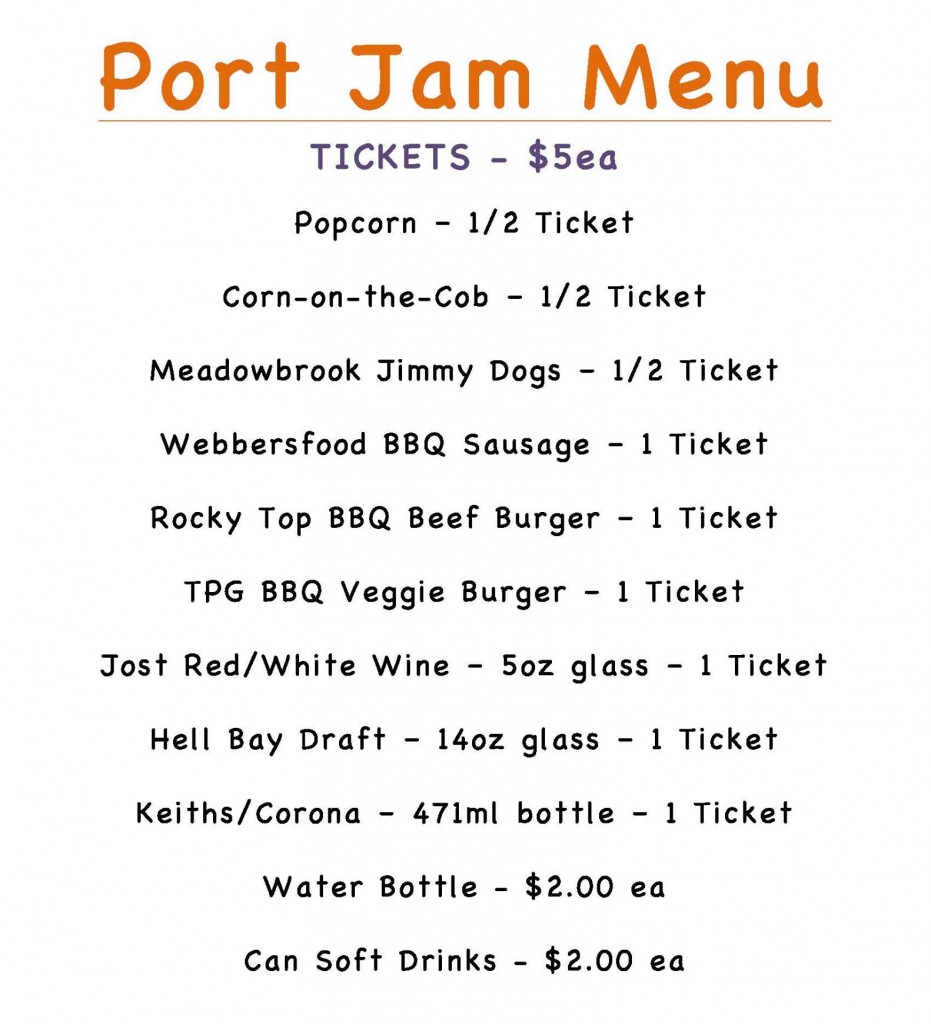 20150926 Port Jam menu