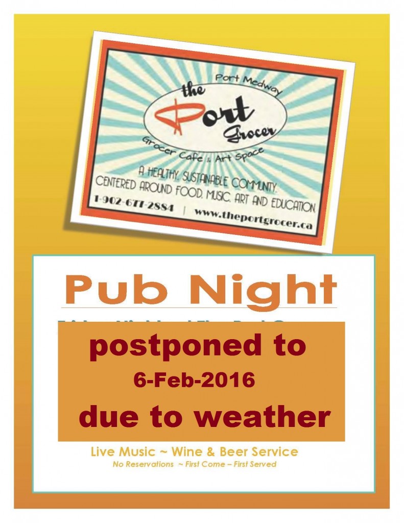 20160205 TPG Pub Night postponed