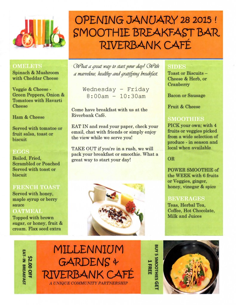 Riverbank Breakfast Bar opening 20150128