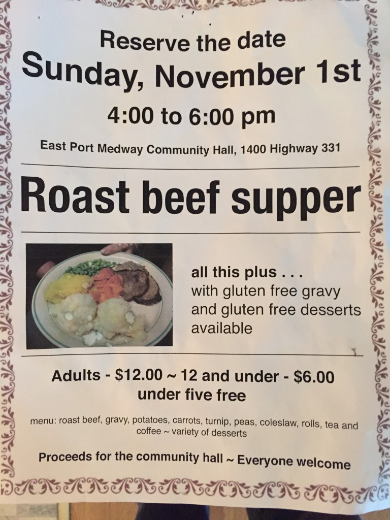 20151101 Roast Beef Supper, East Port Medway